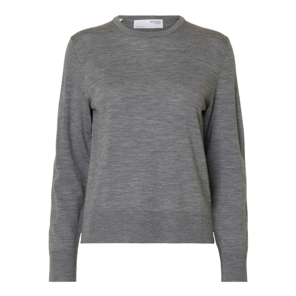 Selected Slfthea Ls Knit Merino O-neck