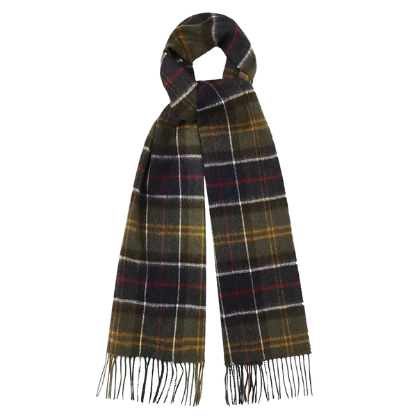 Barbour Merino Cashmere Tartan Scarf in Classic Tartan