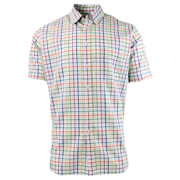 Viyella Rainbow Check Short Sleeve Shirt for Men