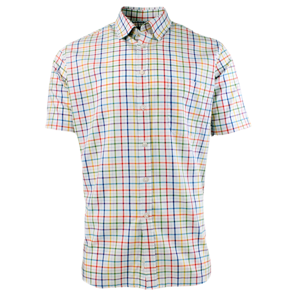 Viyella Rainbow Check Short Sleeve Shirt