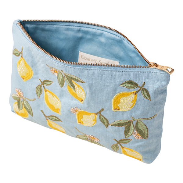 Elizabeth Scarlett Lemon Blossom Cotton Everyday Pouch