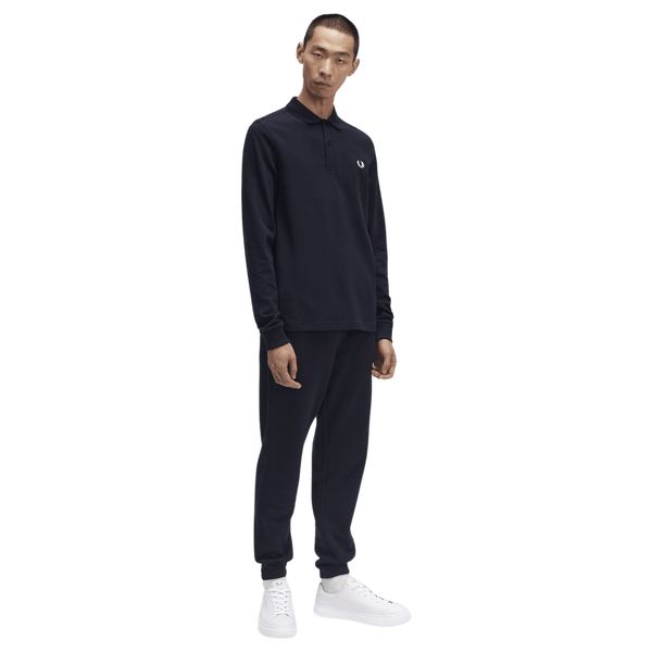 Fred Perry Long Sleeve Plain Polo Shirt