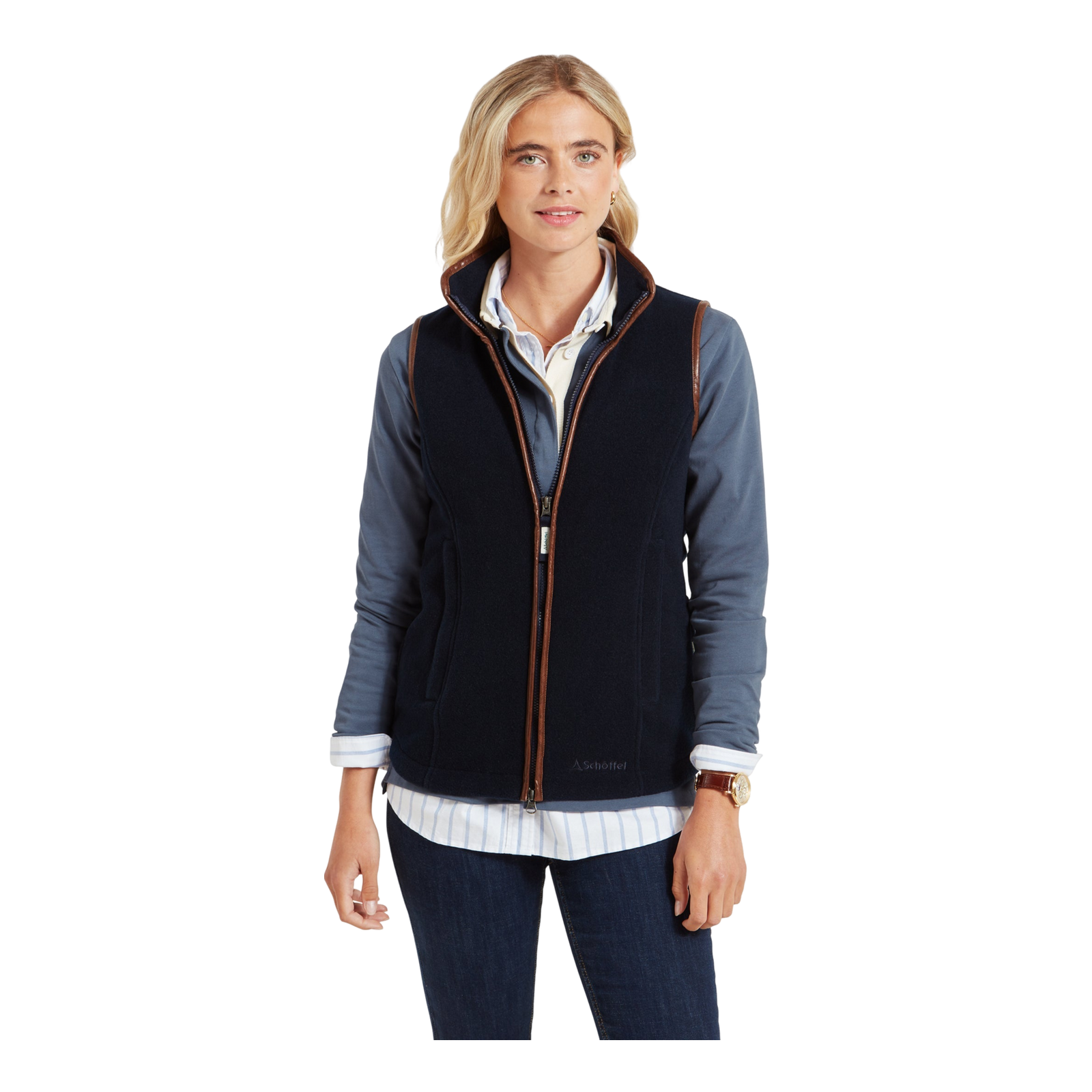 Navy Schoffel Gilet Schoffel Womens Lyndon Ii Fleece Gilet In Navy