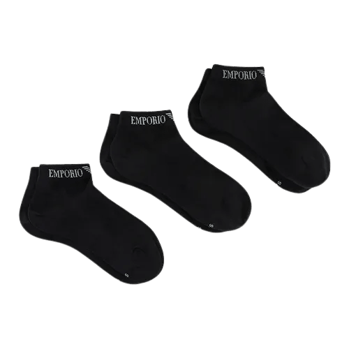 Emporio Armani 3 Pack Sneaker Socks for Men