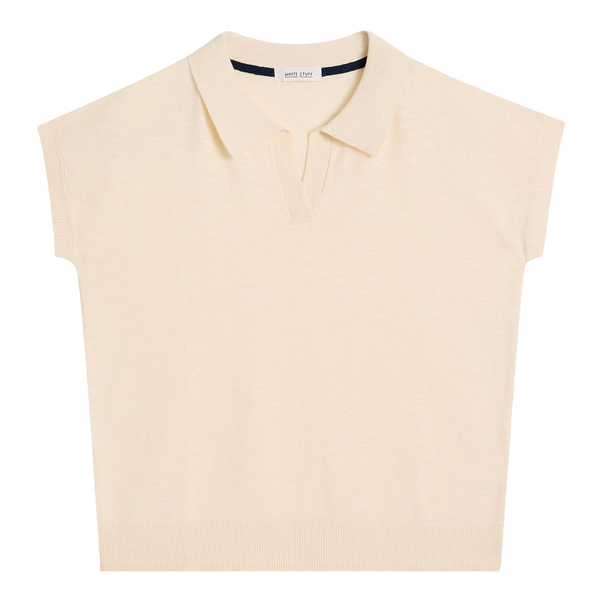 White Stuff Ginni Linen Polo Tee