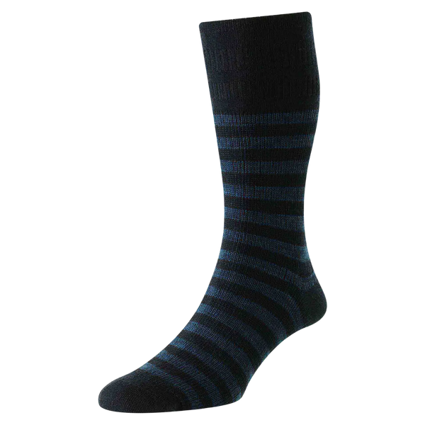 HJ Hall HJ973 Classic Stripe Wool Softop Socks for Men