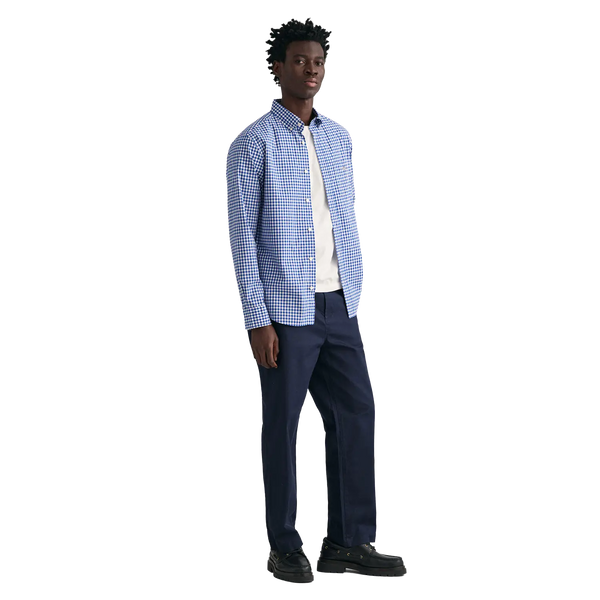 GANT Long Sleeve Poplin Gingham Shirt for Men