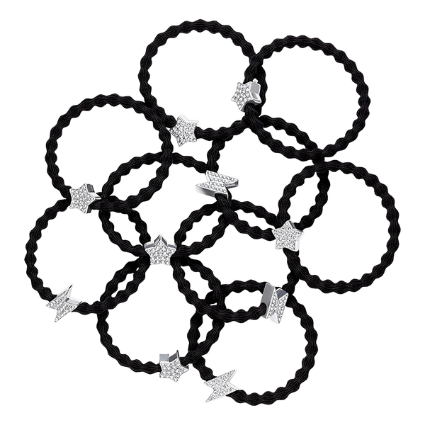 byEloise Silver Diamante Bolt Hairband