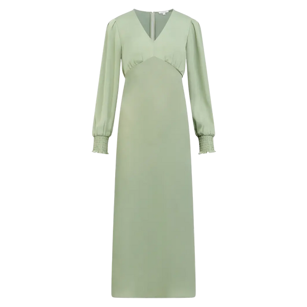 Great Plains Ferne Crepe Mix V-Neck Midi Dress