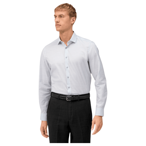 Olymp Linen Look Long Sleeve Formal Shirt