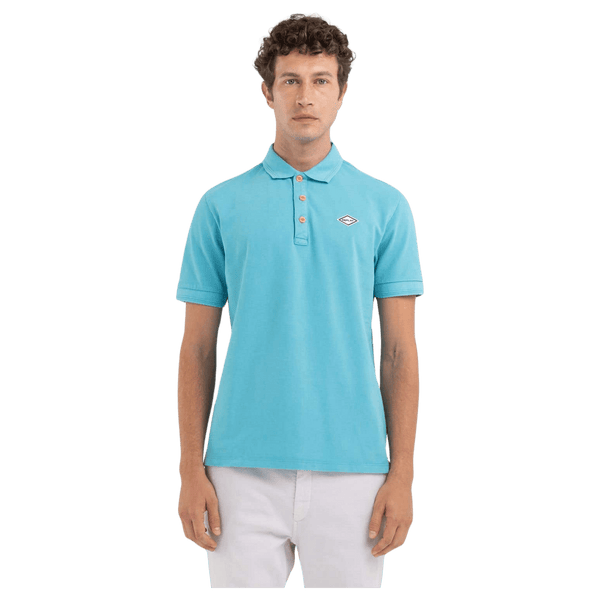 Replay Garment Dyed Cotton Polo Shirt for Men
