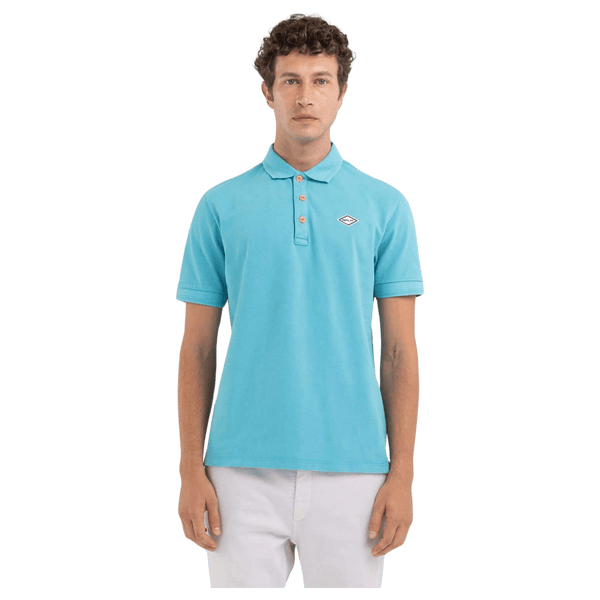 Replay Garment Dyed Cotton Polo Shirt