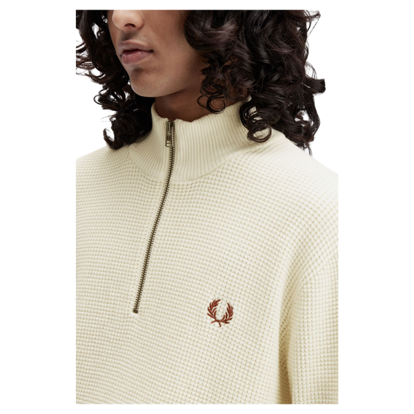 Fred Perry Waffle Stich Half Zip Jumper