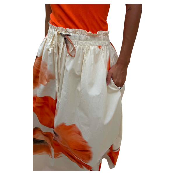 Never Fully Dressed Blurred Floral Midi Skirt