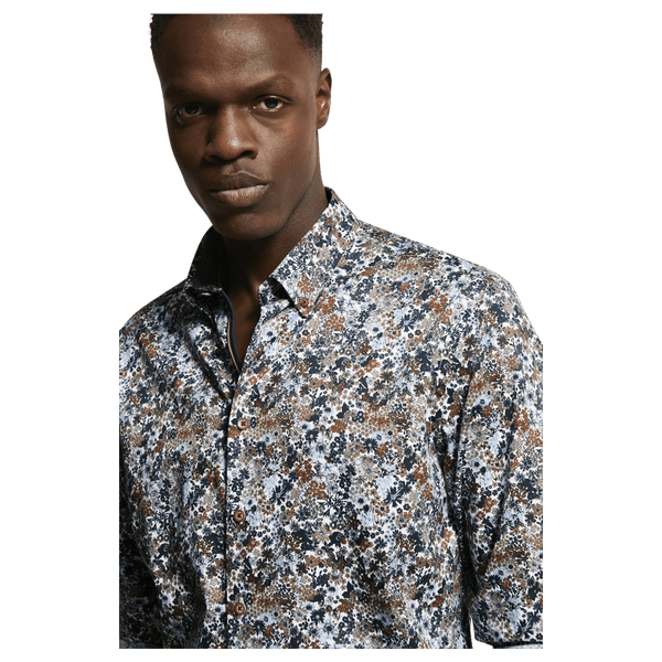 Bugatti Long Sleeve Floral Shirt for Men