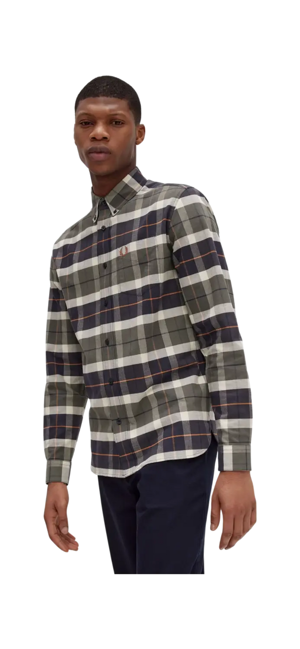 Fred Perry Brushed Tartan Long Sleeve Shirt