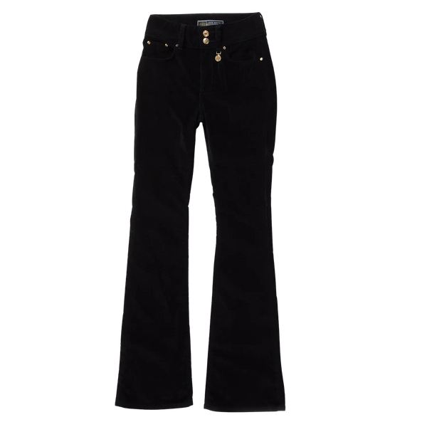 Holland Cooper High-Rise Velvet Flares for Women