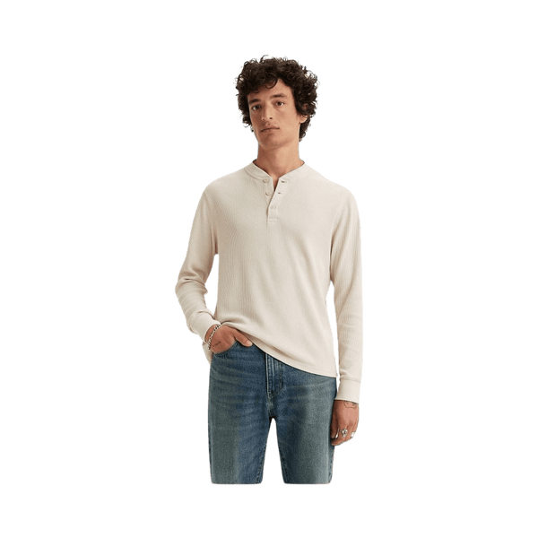 Levi's Long Sleeve Thermal Three Button Henley T-Shirt for Men