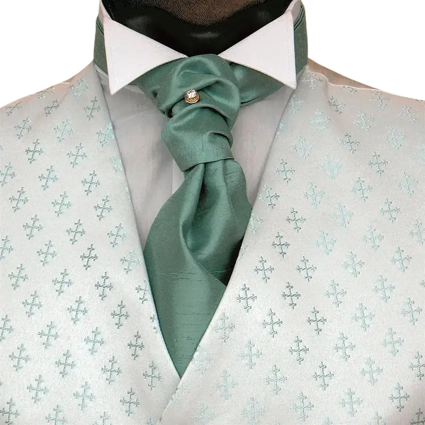 Fancy Waistcoat in White & Sky