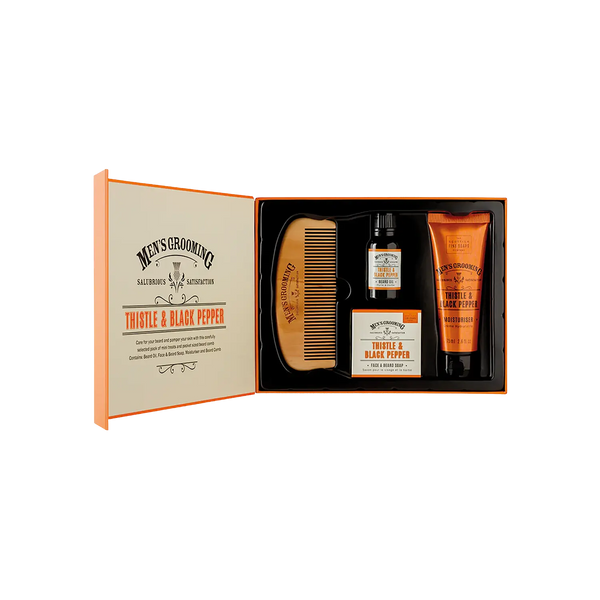 The Scottish Fine Soaps Company Thistle & Black Pepper Face & Beard Kit