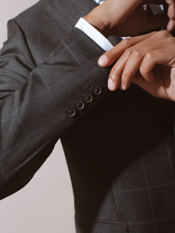 William David Premium Wool Check Suit