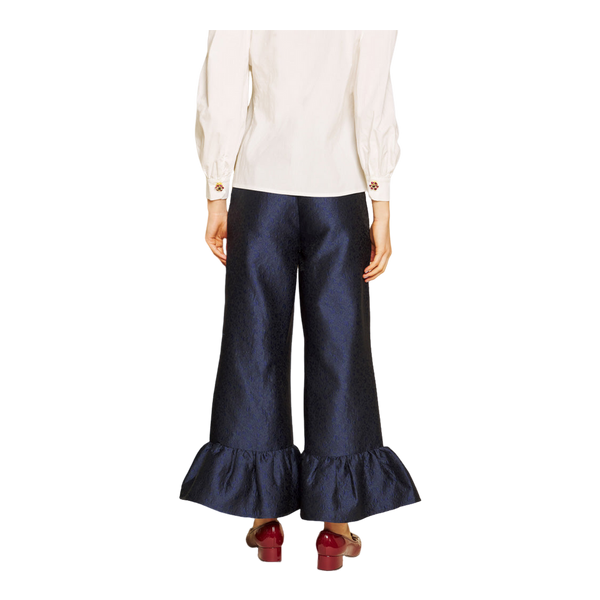 Sister Jane Orchid Jacquard Ruffle Trousers