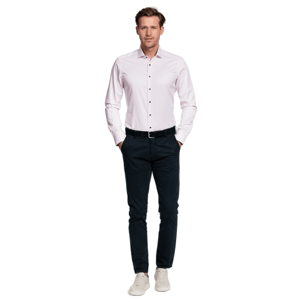 Giordano Superfine Twill Long Sleeve Shirt With Trim for Men
