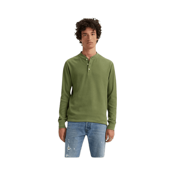 Levi's Long Sleeve Thermal Three Button Henley T-Shirt