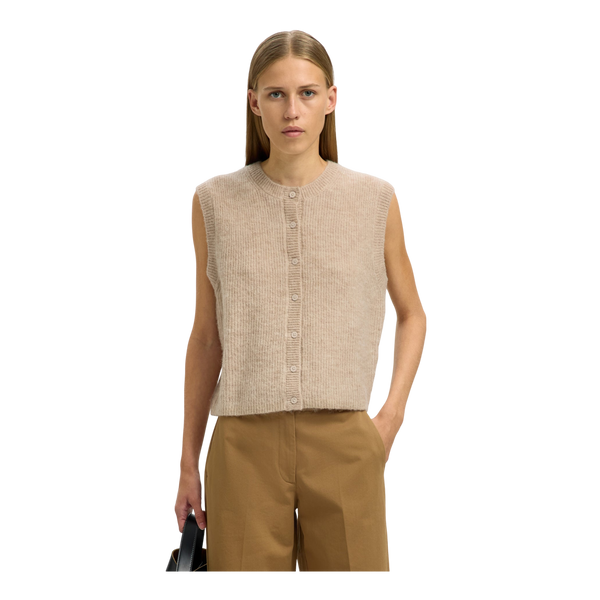 Selected Femme Lulu Button O Neck Vest