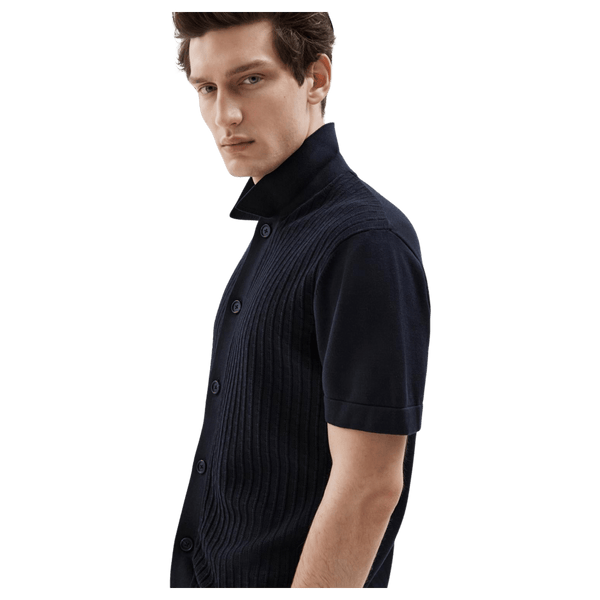 Selected Mattis Short Sleeve Knitted Structure Cardigan