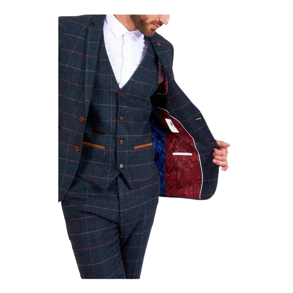 Marc Darcy Eton Three Piece Tweed Suit