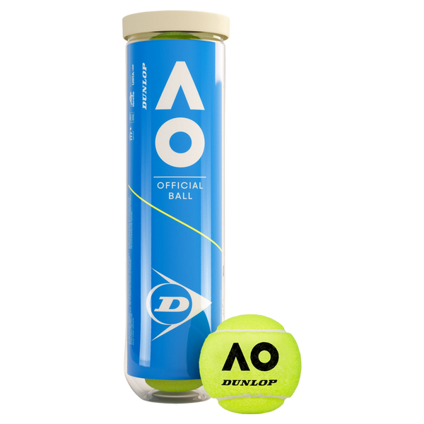 Dunlop Australian Open Tube of 4 Tennis Balls
