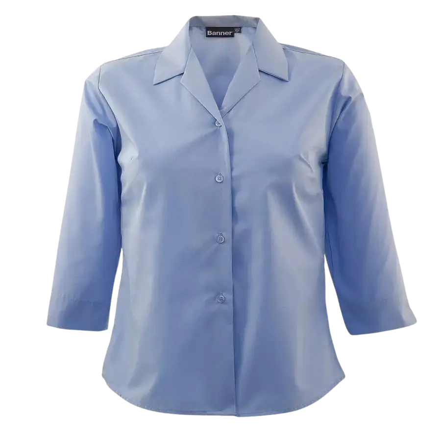 School ¾ Sleeve Semi fitted Blouse – Twin Pack