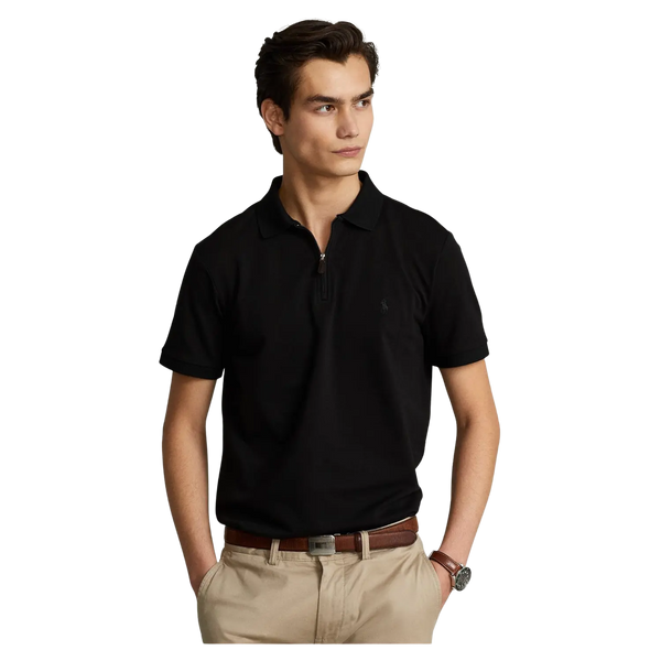 Polo Ralph Lauren Short Sleeve Zip Neck Polo Shirt for Men