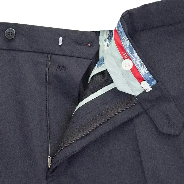 Meyer Oslo Soft Gabardine Trousers for Men in Navy