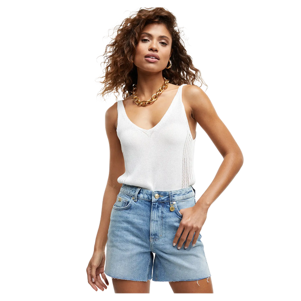 Holland Cooper High-Rise Denim Shorts