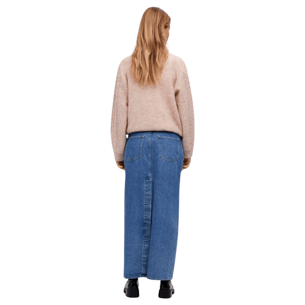 Object Thylane Long Denim Pencil Skirt for Women