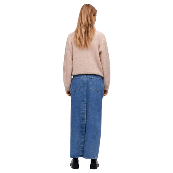 Object Thylane Long Denim Pencil Skirt