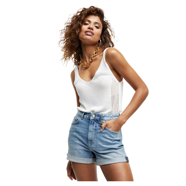 Holland Cooper High-Rise Denim Shorts