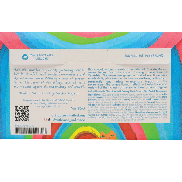 Arthouse Unlimited Rainbow Cat Milk Chocolate Bar