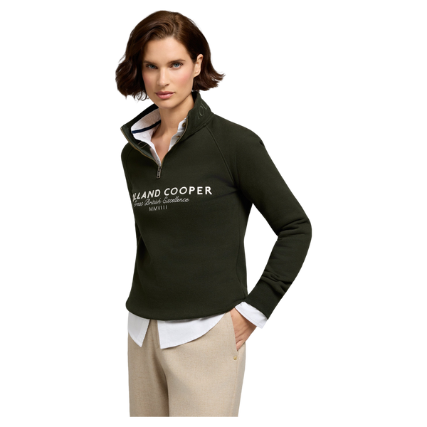 Holland Cooper Sports Goods Zip Henley Sweater