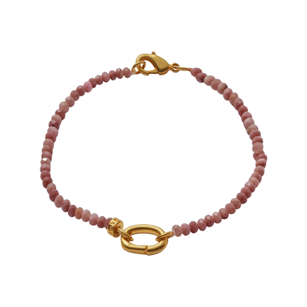 Katie Loxton Rhodochrosite Waterproof Gold Bracelet