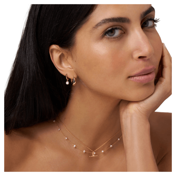 Orelia Jewellery Tapered Domed Hoop Earring