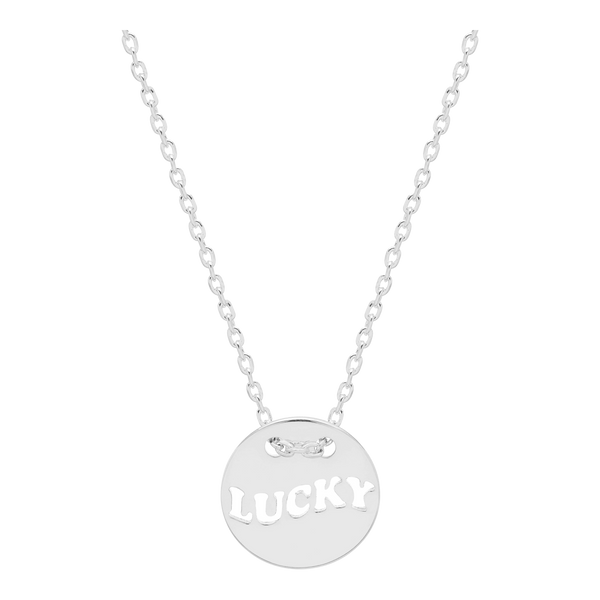 Estella Bartlett Lucky Cut Out Disc Necklace