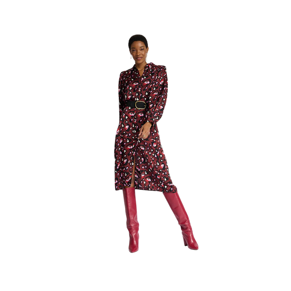 POM Amsterdam Leopard Red Dress