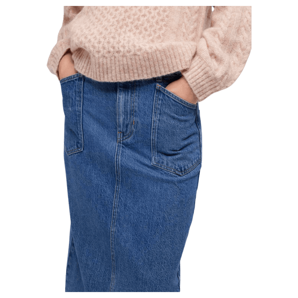 Object Thylane Long Denim Pencil Skirt