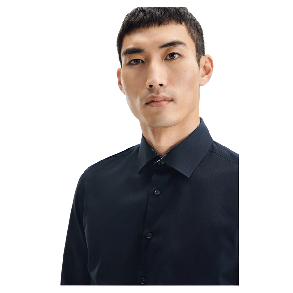 Seidensticker Long Sleeve Slim Fit Shirt With Trim