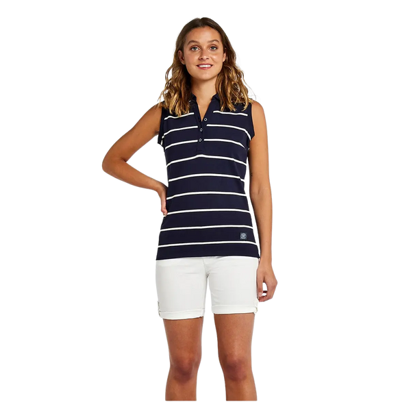 Dubarry Gracehill Striped Sleeveless Polo Shirt for Women