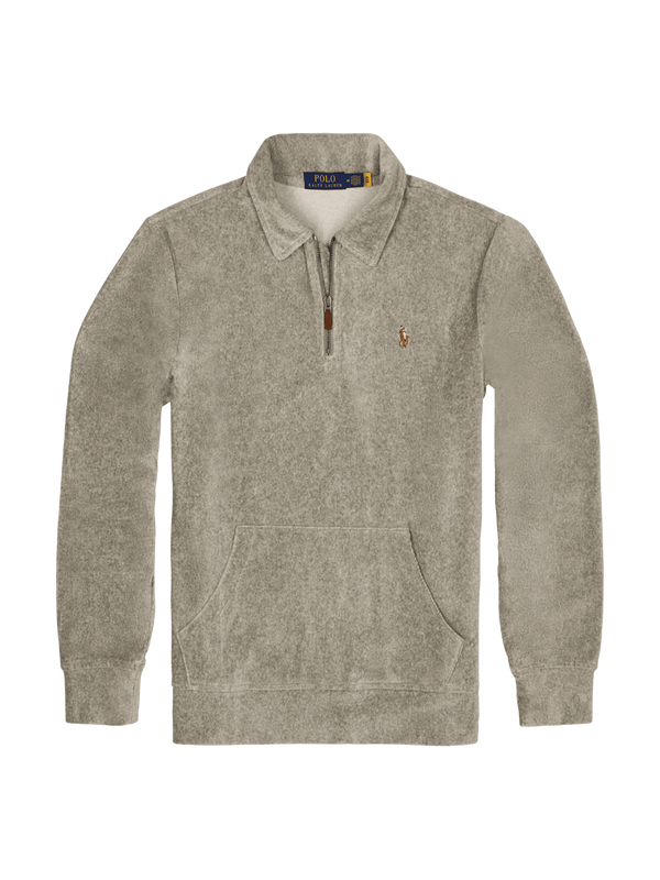 Polo Ralph Lauren Long Sleeve 1/4 Zip Corduroy Sweatshirt for Men