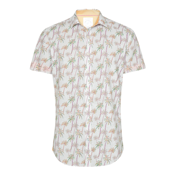 A Fish Named Fred Short Sleeve Palm Trees Shirt